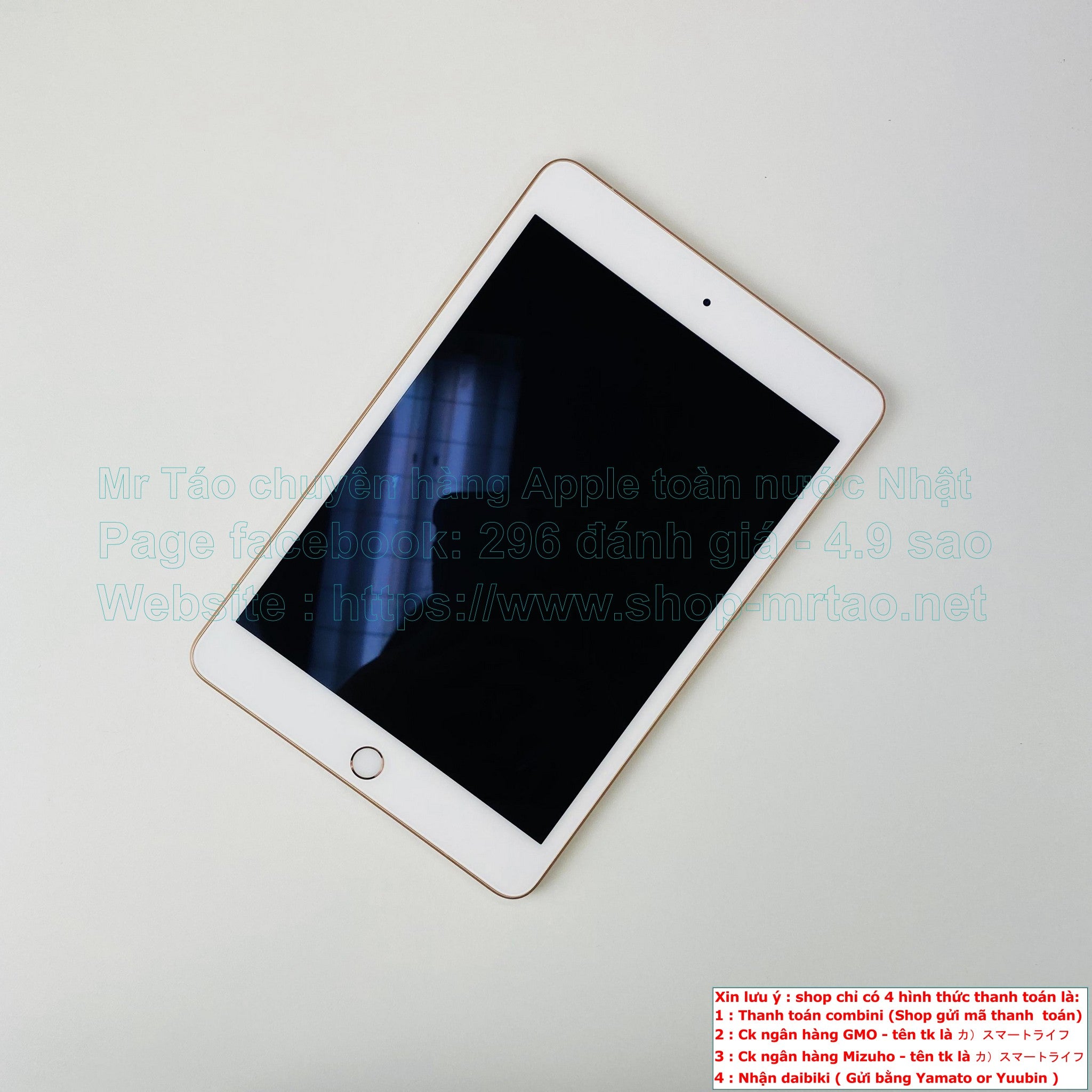 iPad Mini 5 Wifi and cellular Gold 256Gb 98% mã sp 42127. – Mr Táo 