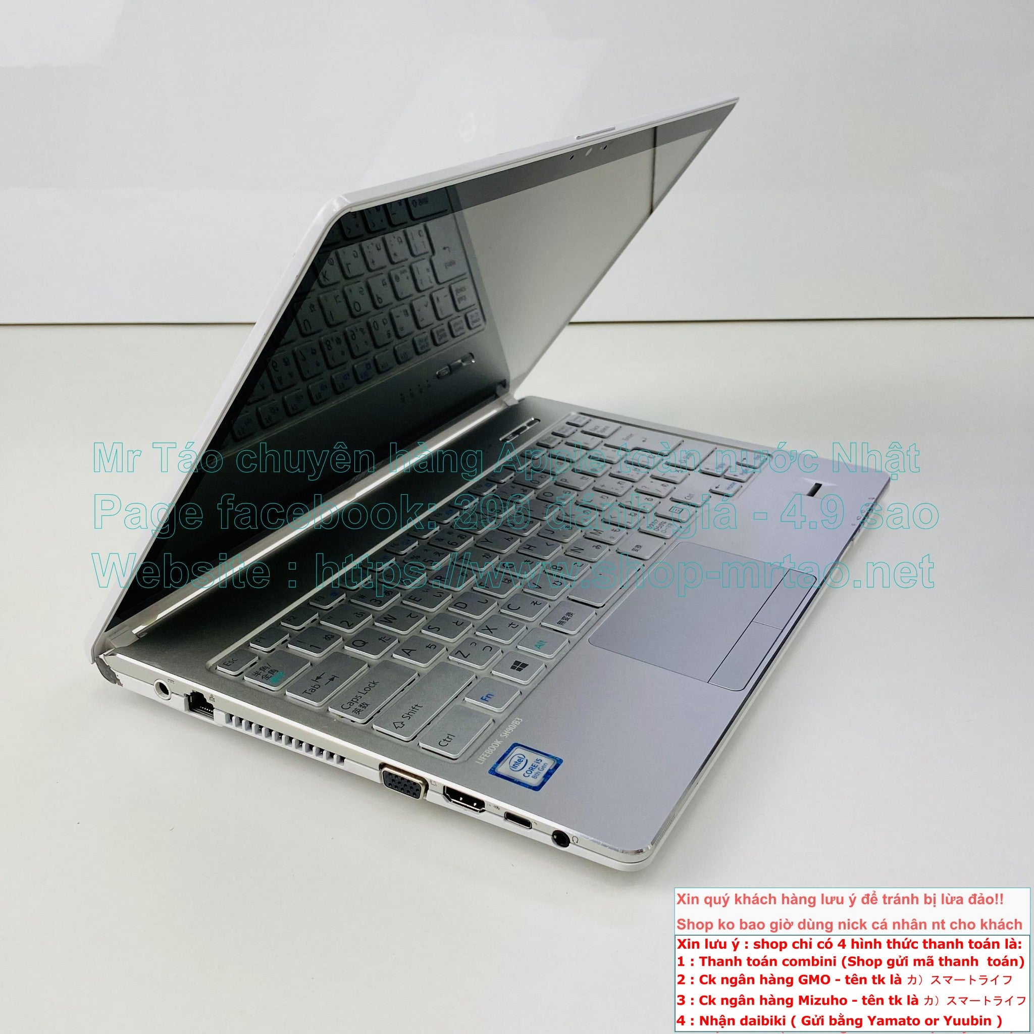 Fujitsu LifeBook SH90 13.3inch màu White Core i5 8250U Ram 8GB có