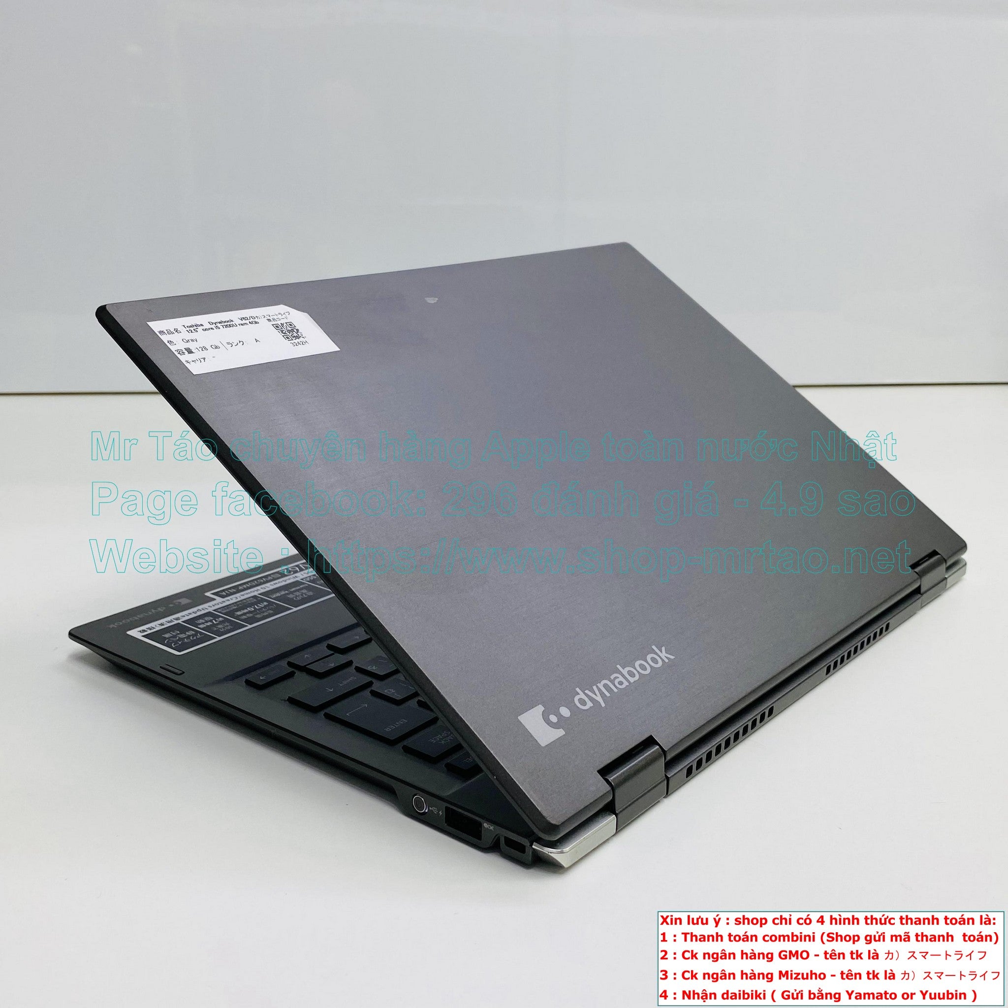 Toshiba Dynabook V62/D 12.5inch màu Gray Core i5 7200U Ram 4GB