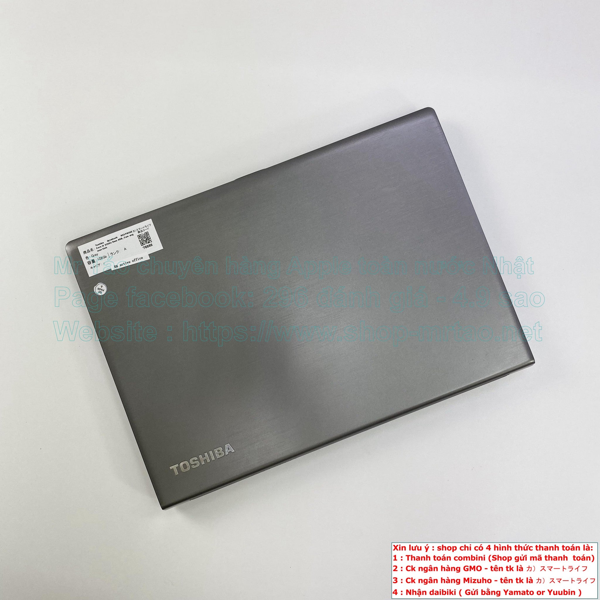 Toshiba Dynabook R63/PS36E màu Gray Core i5 5200U Ram 4GB Cảm ứng